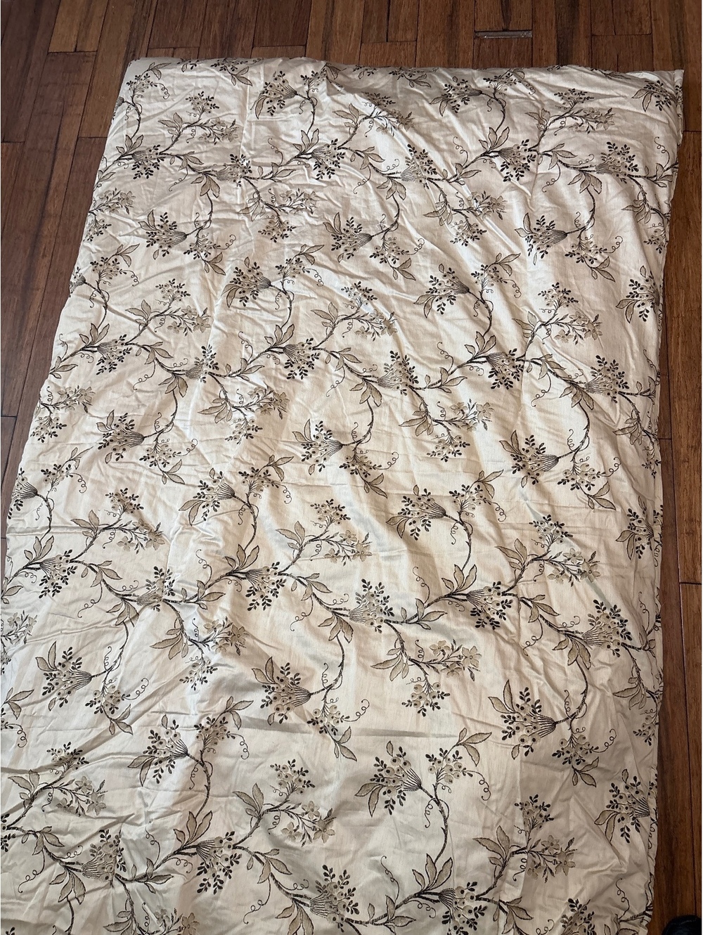 Lauren Ralph Lauren Plage d'Or Floral Sateen Beige Brown King Size Comforter - Picture 8 of 8